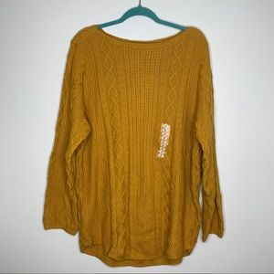 Jeanne Pierre maple gold pullover sweater